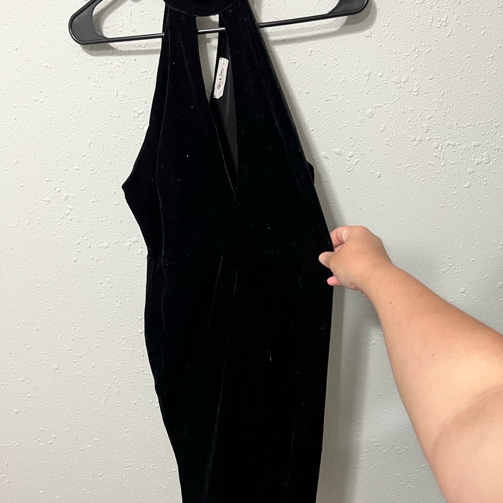 Elegant Black Halter Dress